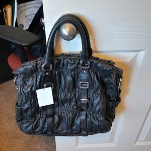 Authentic Prada Nappa Gaufre Tessuto Bag in Black